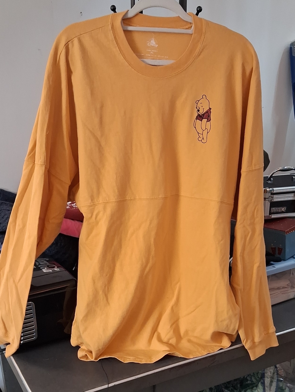 NWT XL Disney Yellow Winnie the Pooh Long-Sleeve Tee
